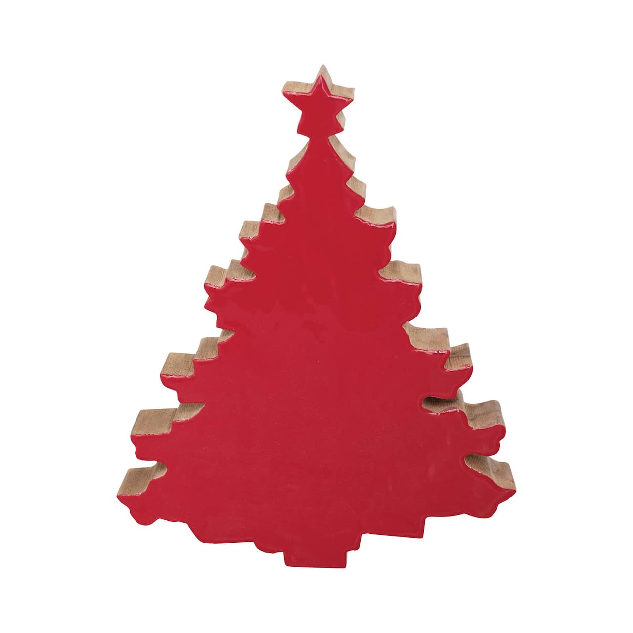 Hello Honey® 8" Enameled Mango Wood Christmas Tree
